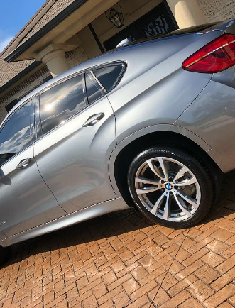 Silver BMW exterior detail