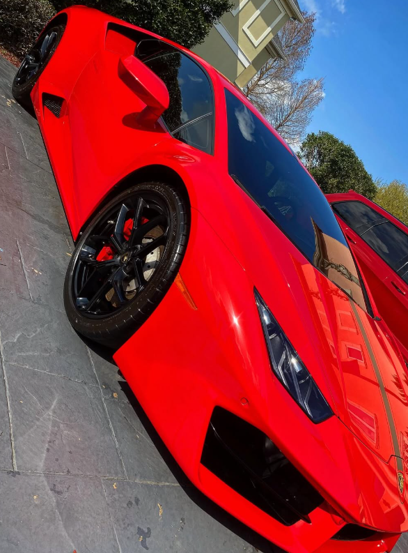 Red Corvette C8 exterior detail