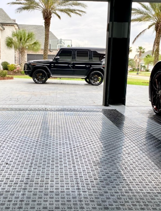 Mercedes G-Wagon in garage after detail