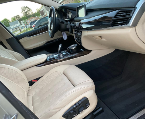 BMW X5 interior console detail