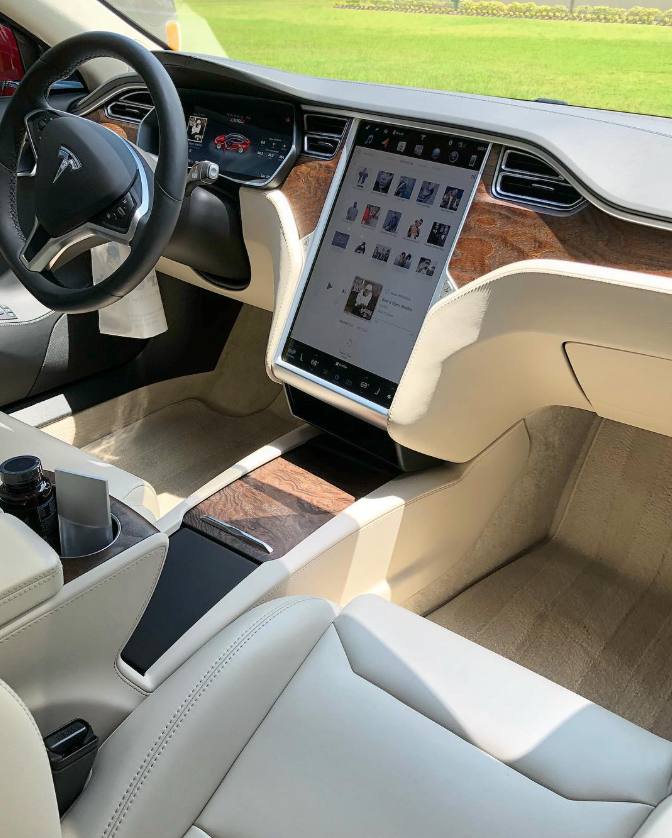 Tesla interior detail